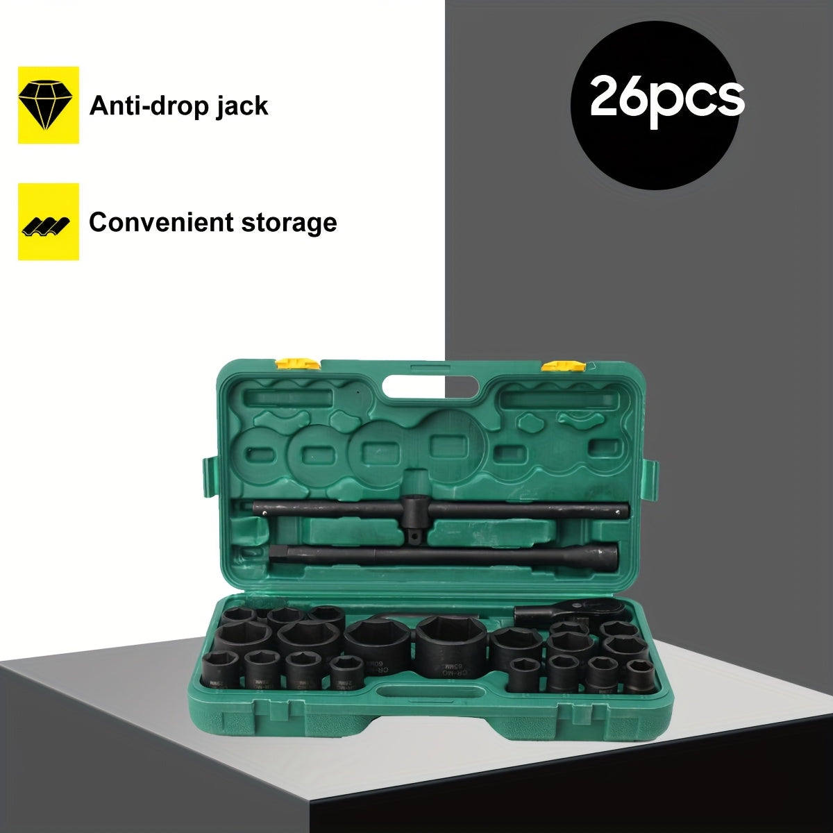 26-TLG 3/4" & 1" Inch 21-65mm Plug Nuts Truck Ratchet Box Plug Key Set