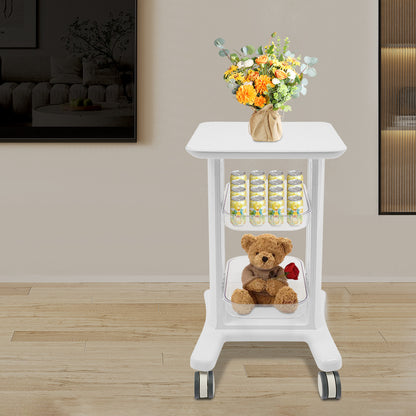 Opbergwagen – Opbergtrolley – Beauty Trolley – Werkwagen – Salonwagen – 3-laags – Stevig ABS Kunststof – Zwenkwieltjes Met Rem