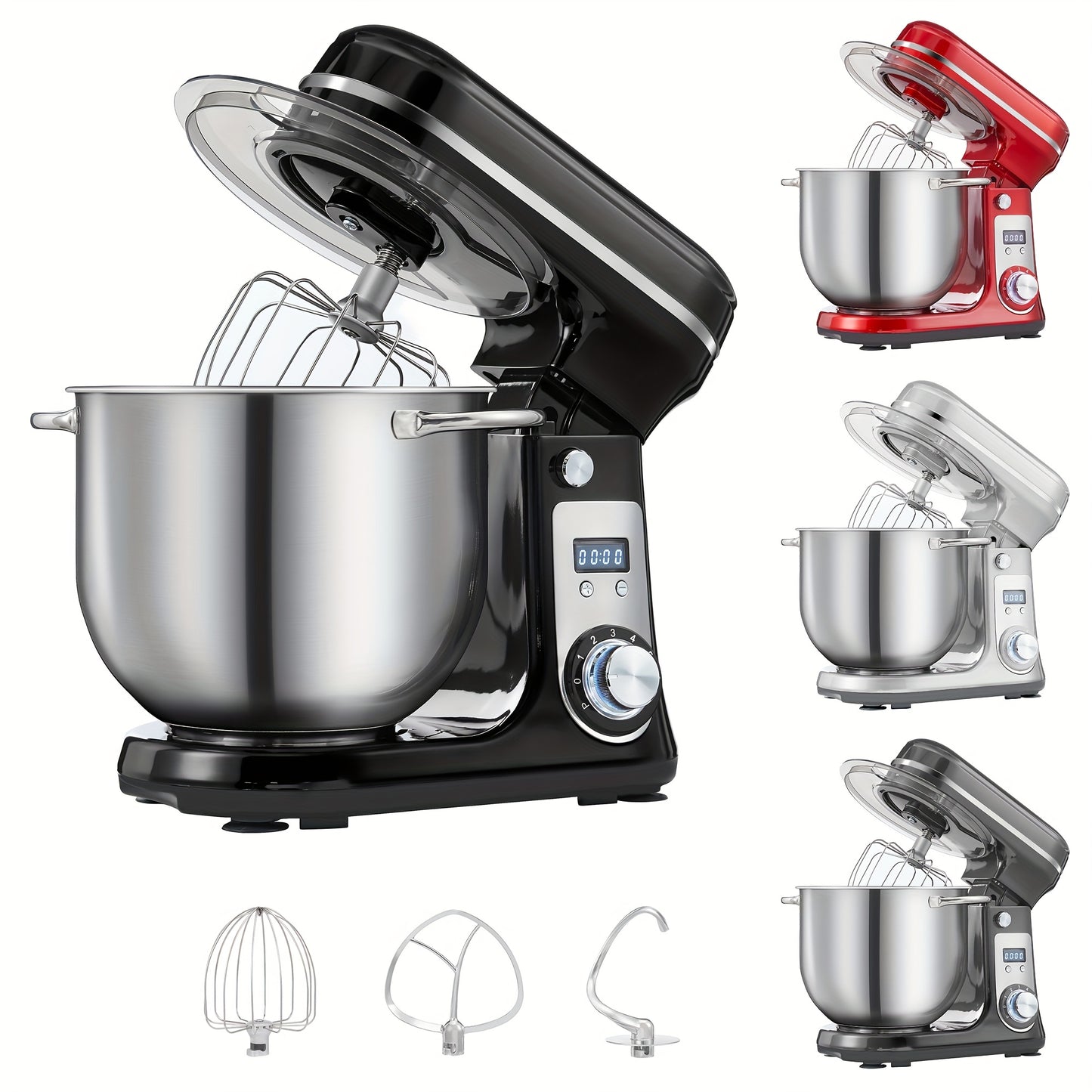 Keukenmachine – Standmixer – Keukenmixer – Keukenrobot – Foodprocessor – 6L Mengkom – 1200W DC Motor – LCD Display Met Timer