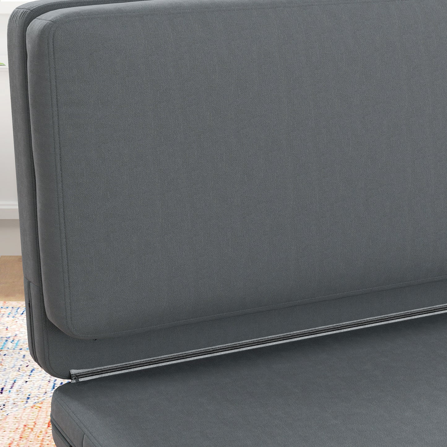 3-in-1 Relaxstoel – Opvouwbare Slaapstoel – Gastenbed – Zitzak – Ligstoel – Donkergrijs – 138 cm Breed – Multifunctioneel & Draagbaar