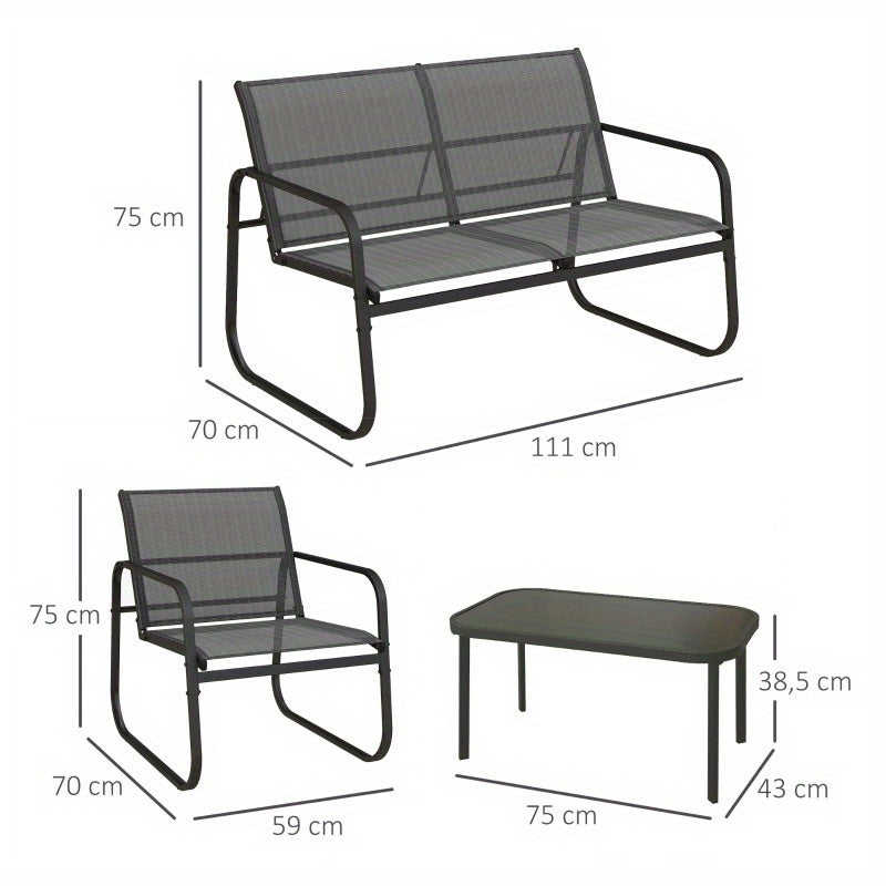Tuinstoel – Balkonstoel – Terrasstoel – Loungestoel – Buitenstoel – Beige Bouclé Stoffering – Gouden Metalen Poten