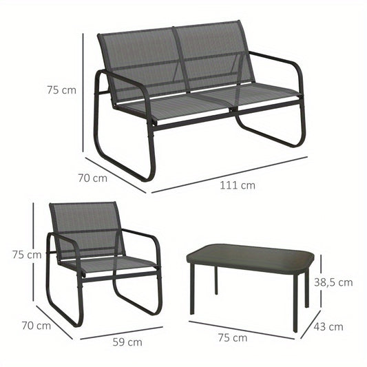 Tuinstoel – Balkonstoel – Terrasstoel – Loungestoel – Buitenstoel – Beige Bouclé Stoffering – Gouden Metalen Poten