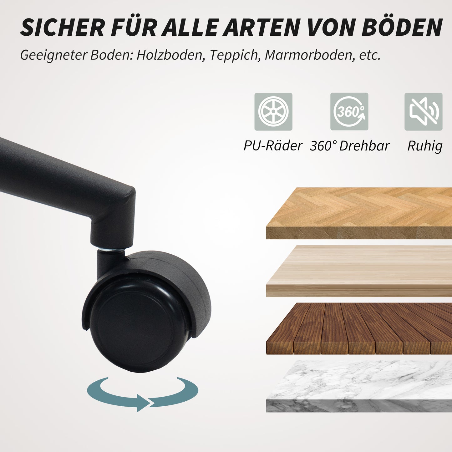 Bureaustoel – Bureaustoel Met Wieltjes – Bureaustoel Ergonomisch – Bureaustoel Gepolsterd – Bureaustoel Tub Design – Crème – Zachte Pluizige Bekleding – Stevig Stalen Onderstel