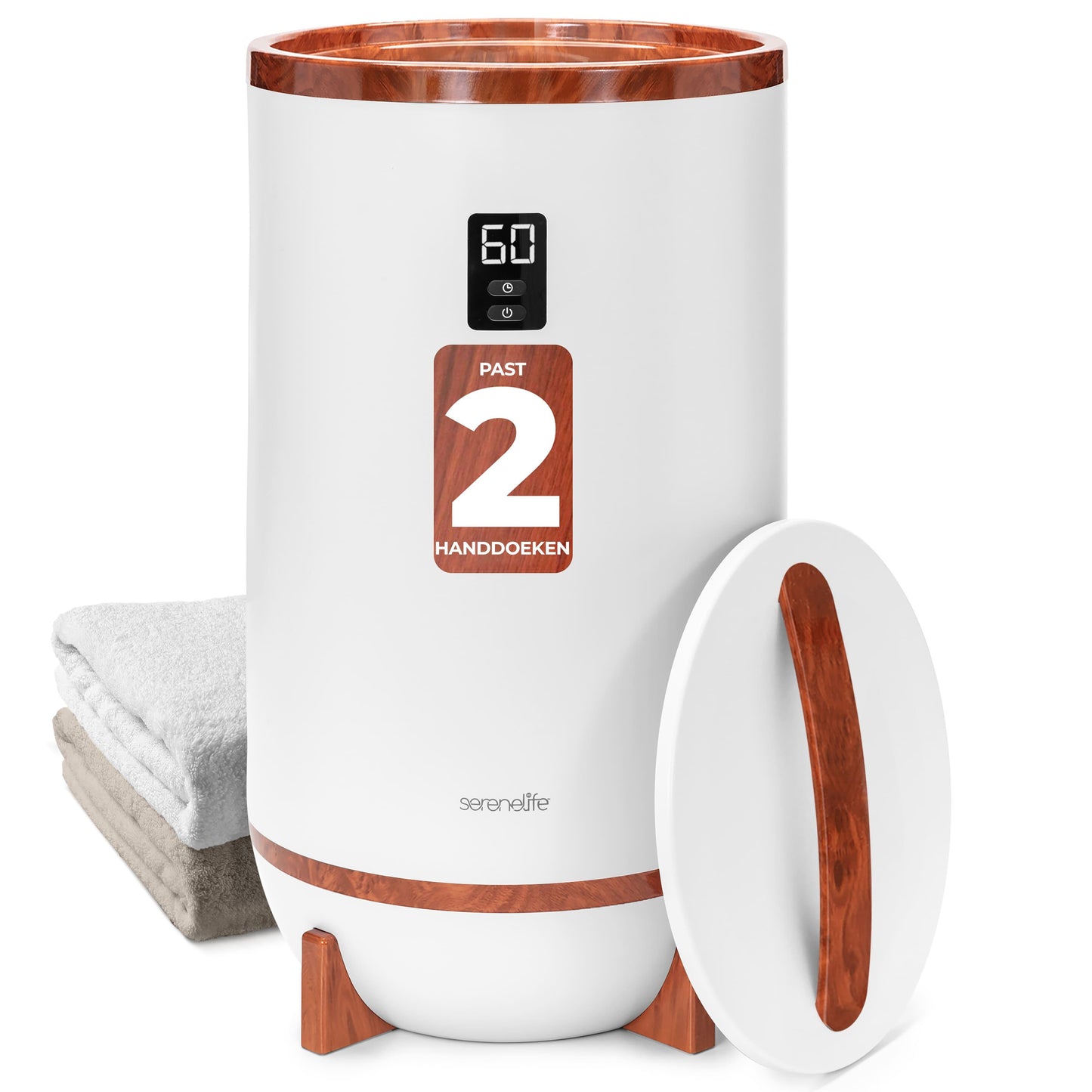 Handdoekwarmer – Handdoekverwarmer – Elektrische Handdoekdroger – Handdoekdroger – Warmtecabine – Timer 15-60 Minuten – Fragrancefunctie – Automatische Uitschakeling – Cherry Afwerking