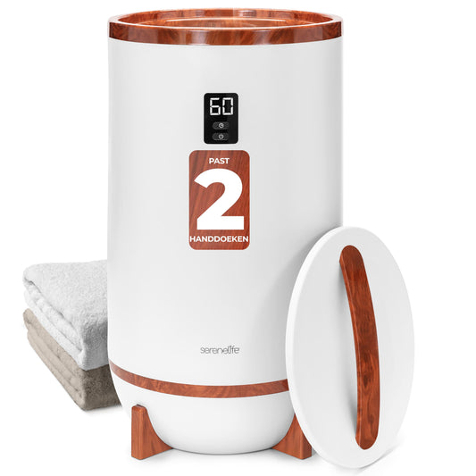 Handdoekwarmer – Handdoekverwarmer – Elektrische Handdoekdroger – Handdoekdroger – Warmtecabine – Timer 15-60 Minuten – Fragrancefunctie – Automatische Uitschakeling – Cherry Afwerking