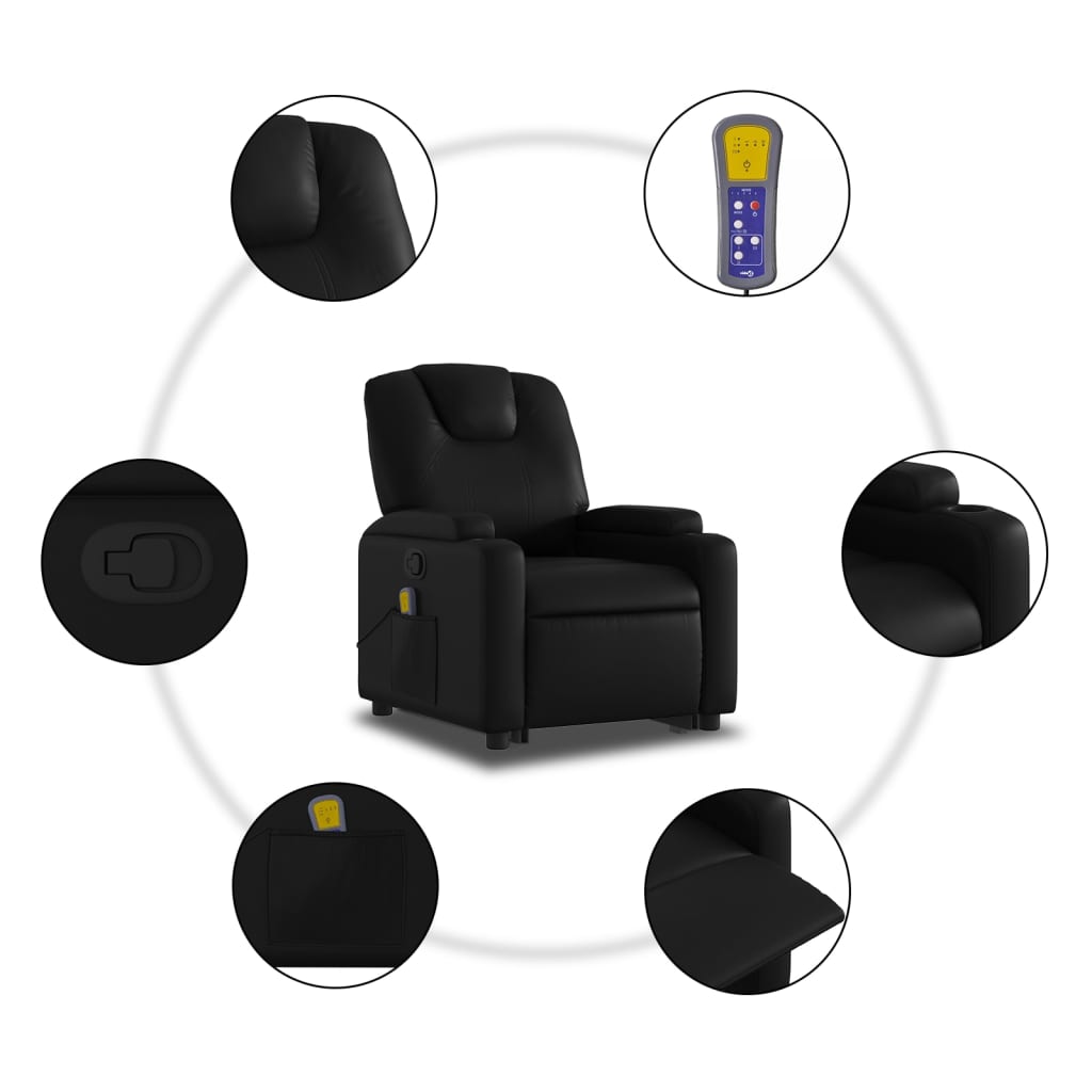 Sta-op-stoel – Liftstoel – Elektrische Fauteuil – Relaxstoel – Gezinsstoel – Verstelbare Rugleuning – Comfortabel Kunstleer