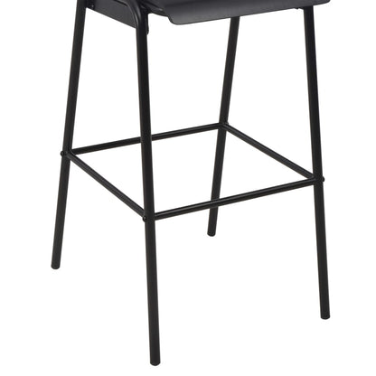 Barstoel – Barkruk – Barkrukken – Barstoelen – Kruk – Set van 2 – Massief Multiplex Zitting – Gepoedercoat Stalen Poten