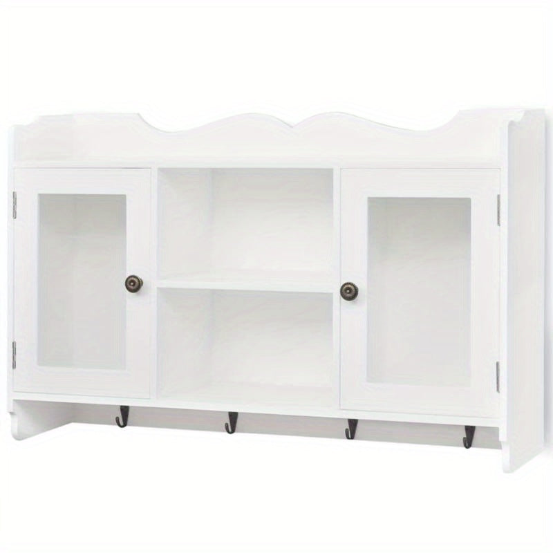 Wandkast – Opbergkast – Vakkenkast – Hangkast – Dichte Kast – MDF Materiaal – Strak Wit Design