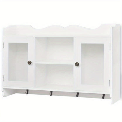 Wandkast – Opbergkast – Vakkenkast – Hangkast – Dichte Kast – MDF Materiaal – Strak Wit Design