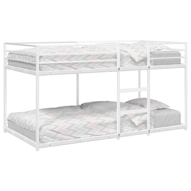 Hoogslaper – Stapelbed – Kinderbed – Mezzanine – Zolderbed – Wit – Stalen Frame – 75x190 cm