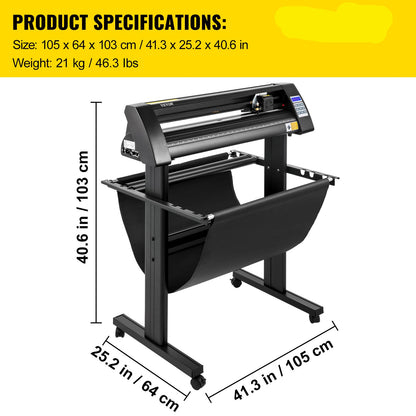 Vinylsnijder – Vinyl Cutter – Snijplotter – Snijmachine – Plotter – Ingebouwd Optisch Oog – 870 mm Snijbreedte – LED-Display