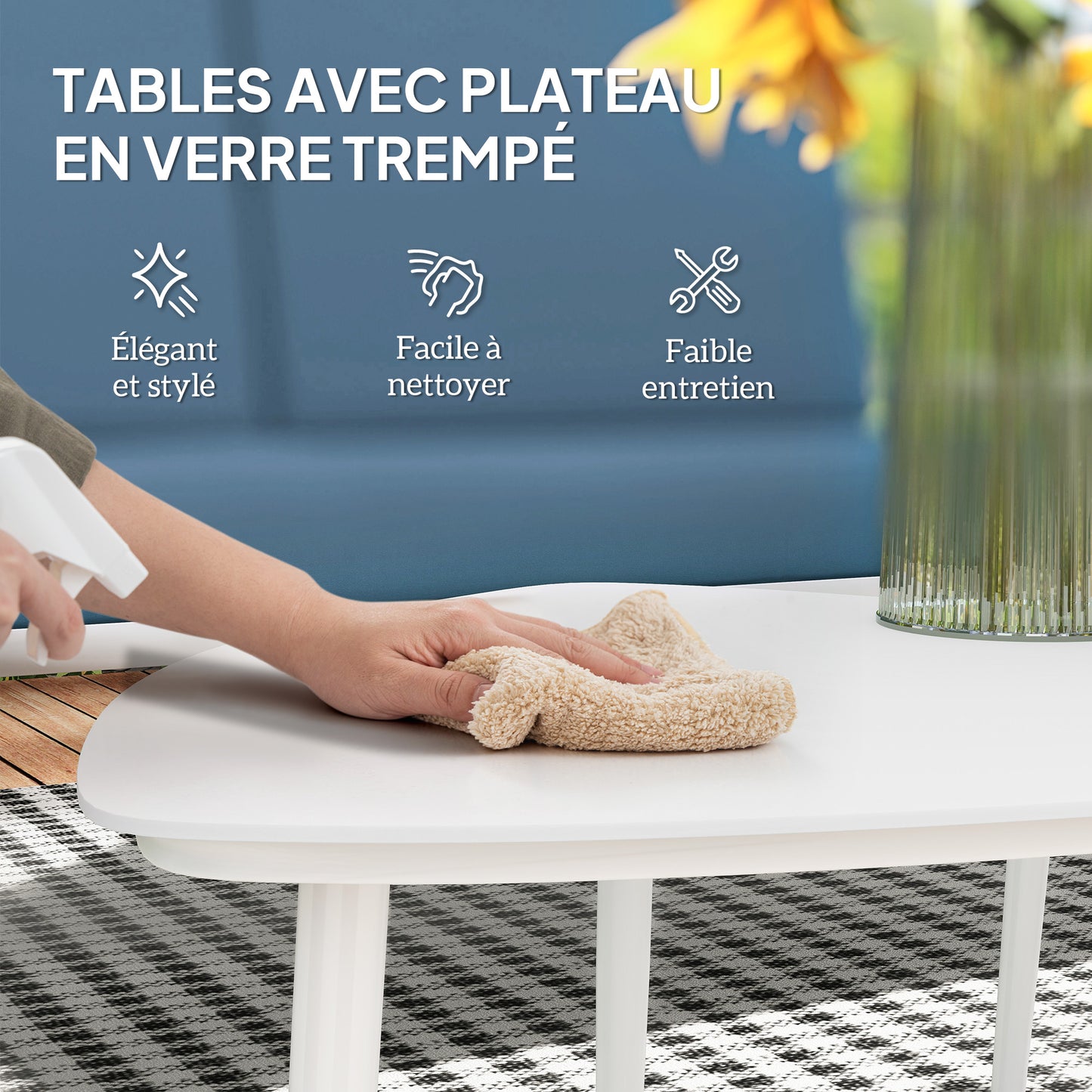 Tuinset – Tuinmeubelset – Balkonset – Loungeset – Zitgroep – 5-Delig – Gepoedercoat Staal – Lichtblauw Met Kussens