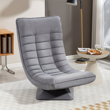 Relaxstoel – Fauteuil – Loungestoel – Draaifauteuil – Relaxfauteuil – Verstelbaar 5-standen – 360° Draaibaar – Zwart – Comfortabele Katoen Bekleding – Handmatig Verstelbaar Zonder Stroom