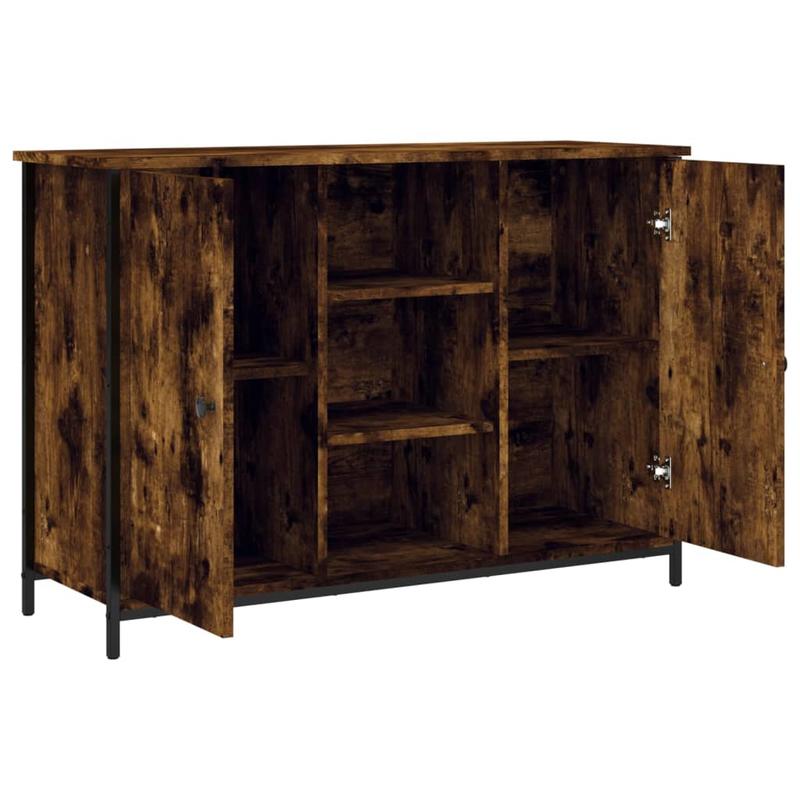Dressoir – Sideboard – Kast – Opbergkast – Buffetkast – Gerookt Eikenhout – Compact Formaat 100x35x70 cm – Duurzaam En Functioneel Design