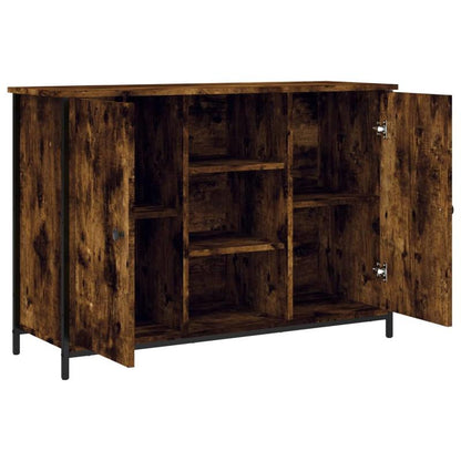 Dressoir – Sideboard – Kast – Opbergkast – Buffetkast – Gerookt Eikenhout – Compact Formaat 100x35x70 cm – Duurzaam En Functioneel Design