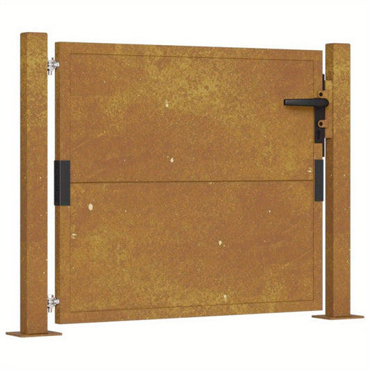 Tuinpoort – Tuindeur – Schuttingdeur – Poort – Hek – Cortenstaal – Weerbestendig – 105x105 cm