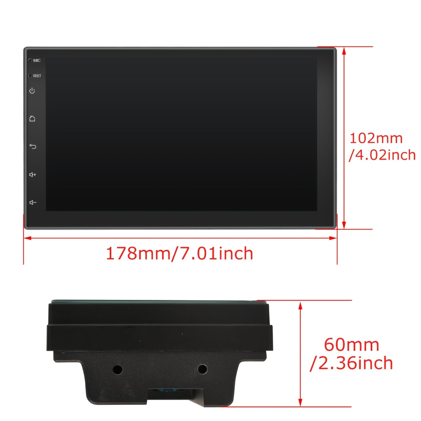 Android Autoradio – Multimedia Systeem – 2 DIN Radio – Auto Headunit – Touchscreen Stereo – 7 inch IPS Scherm – Android 14 Besturingssysteem – Inclusief 12 LED Achteruitrijcamera & Microfoon