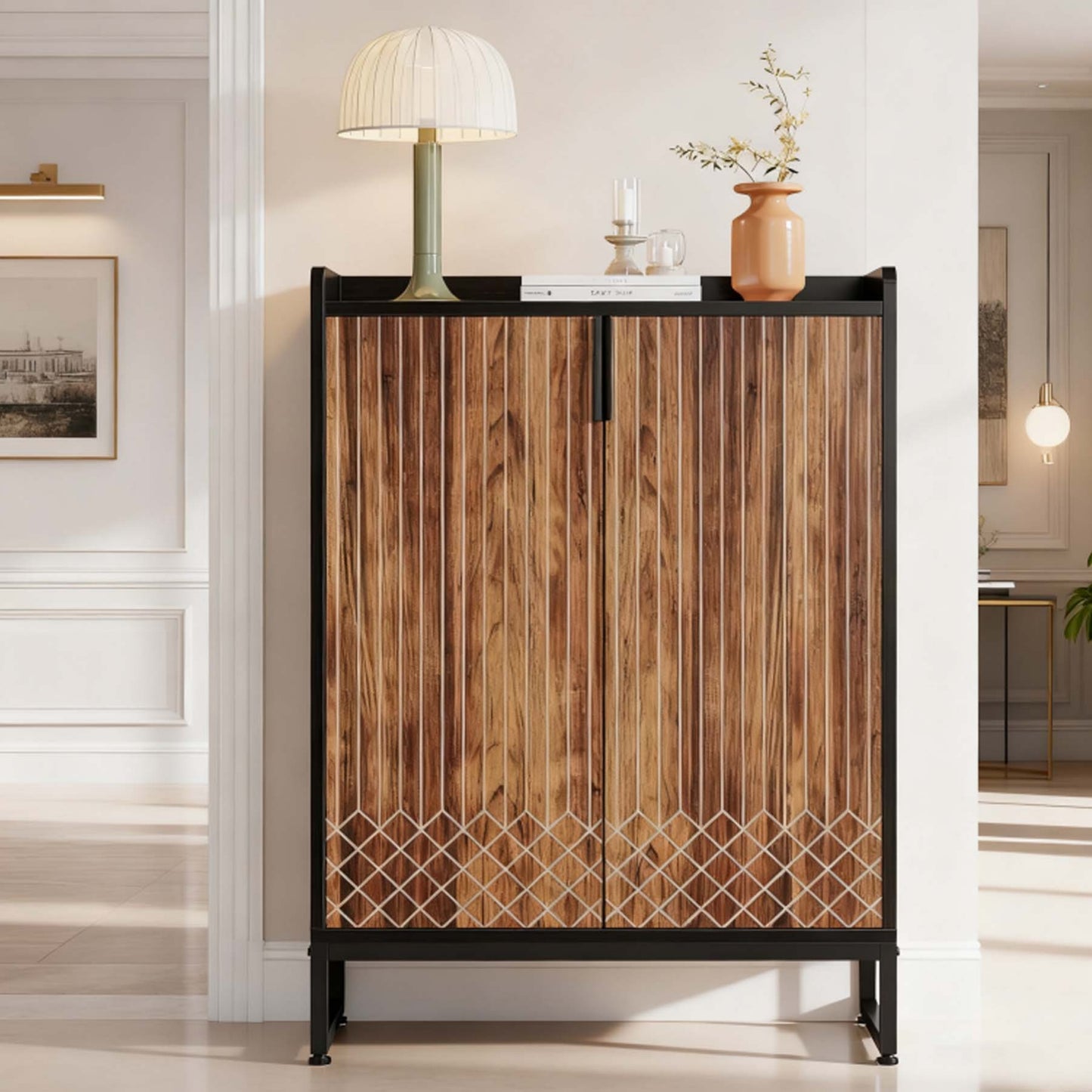 Schoenenkast – Schoenenrek – Schoenopberger – Schoenmeubel – Schoenendecoratie – 25 Paar Capaciteit – Stevig Houten Frame