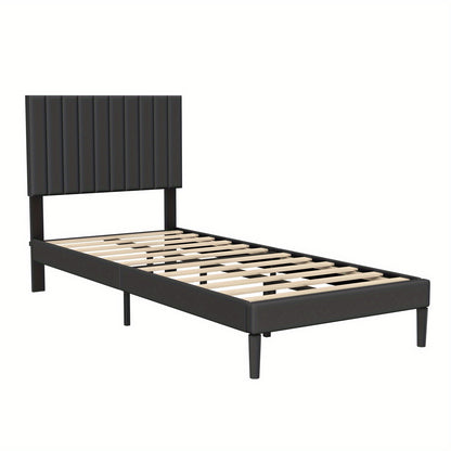 Zwarte Gestoffeerde Bedden – Fluwelen Bedframe – Boxspring – Slaapbank – Platformbed – 160x200 cm – Verstelbaar Hoofdbord – Stevig Metalen Frame