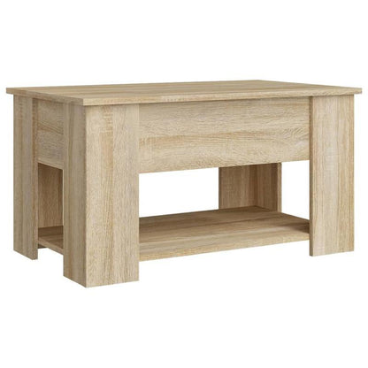 Salontafel – Koffietafel – Bijzettafel – Woonkamertafel – Sofa Tafel – Massief Hout – Extra Opbergruimte – 79x49x41 cm – Modern Minimalistisch – Eenvoudige Montage