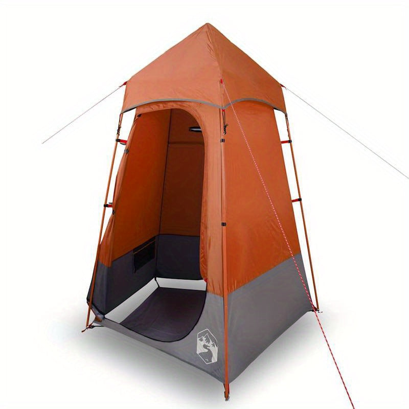 Toilettent – Outdoor Toilet Tent – Scheerlaken – Camping Toilet – Kleedruimte Tent – Grijs Oranje – Draagbaar – Waterafstotend PVC