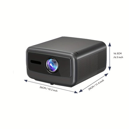 Beamer – Projector – Mini Beamer – Home Cinema – Smart Projector – 3000 Lumen Helderheid – 4K Ondersteuning & Android 12 – Ingebouwde Speakers & WiFi – 16:9 Beeldverhouding – Donkergrijs