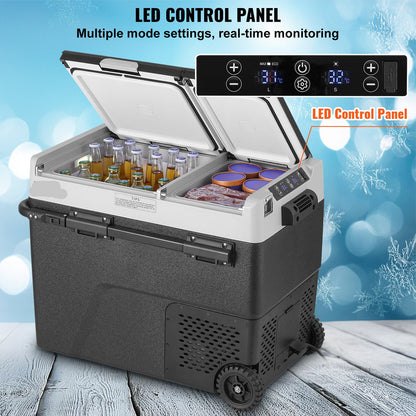 Draagbare Compressor Koelkast – Mobiele Koelbox – Camping Koelkast – Vriesbox – 58 Liter – Fluisterstil – Instelbare Temperatuur