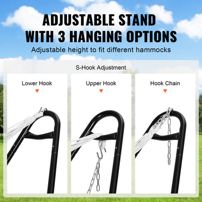 Hangmatstandaard – Hangmat Frame – Tuinstandaard – Metalen Standaard – Vrijstaande Ophanging – Verstelbare Kettingen – Gepoedercoat Staal – Draagvermogen 250 kg