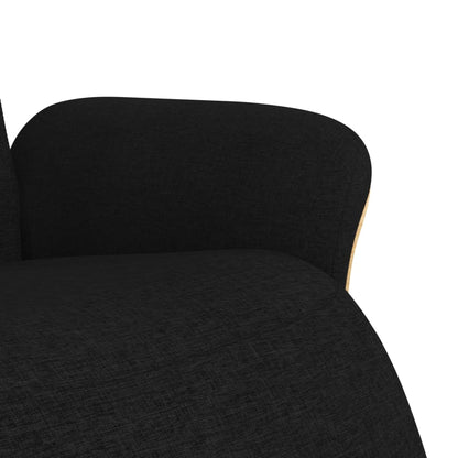 Verstelbare Fauteuil – Relaxstoel – Zwarte Stoel – Draaifauteuil – Voetensteun Fauteuil – 360° Draaibaar – Ademend Stof Bekleed