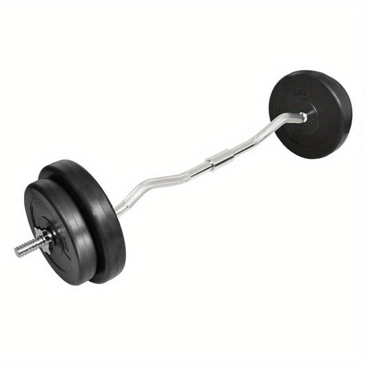 Dumbbell Set – Halterset – Gewichtenset – Krachttrainingsset – Sportschool Set – Inclusief Curl Bar en Gewichtsschijven – 30 Kg Totale Gewicht