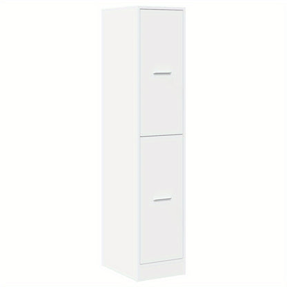 Apotheekkast – Medicijnkastje – Badkamerkast – Opbergkast – Houten Kast – Wit – 30x41x144,5 cm – Gefineerd Hout – Slank Hoog Model