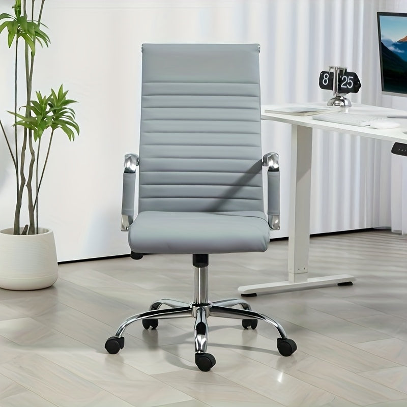 Bureaustoel – Office Chair – Kantoorstoel – Draaistoel – Werkstoel – Blauw – Stevig 5-punts Onderstel – Handmatige Hoogteverstelling