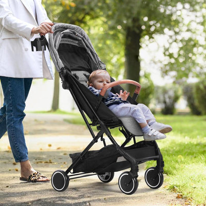 Babywagen – Kinderwagen – Wandelwagen – Buggy – Baby Stroller – Verstelbare Rugleuning 95-175° – Lichtgewicht Carbonstaal Frame