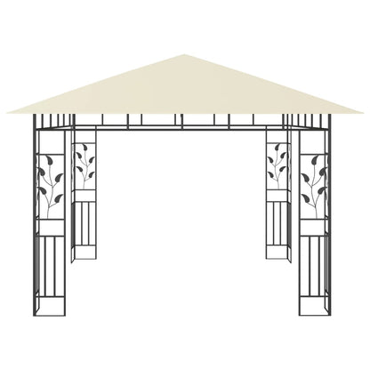 Luifel – Tuinklambuis – Overkapping – Terrasoverkapping – Zonneluifel – 3x3 Meter – Stabiel Stalen Frame – Ingebouwde Lichtslinger