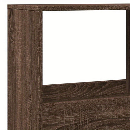 Bookshelf 100X33X155.5 Cm Made of Treated Wood in a Brown Oak Color. Vertical Shelves, Sturdy And Durable, Attractive, Ample Storage Space, Smooth Surface, Moisture-Resistant, Warp-Resistant, And Split-Resistant, Suitable for
