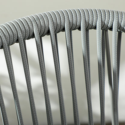 2-Persoons Tuinmeubelset – Loungeset – Balkonset – Terrasmeubilair – Buitenmeubels – Lichtgrijs – Compact Formaat – Weerbestendige Kussens