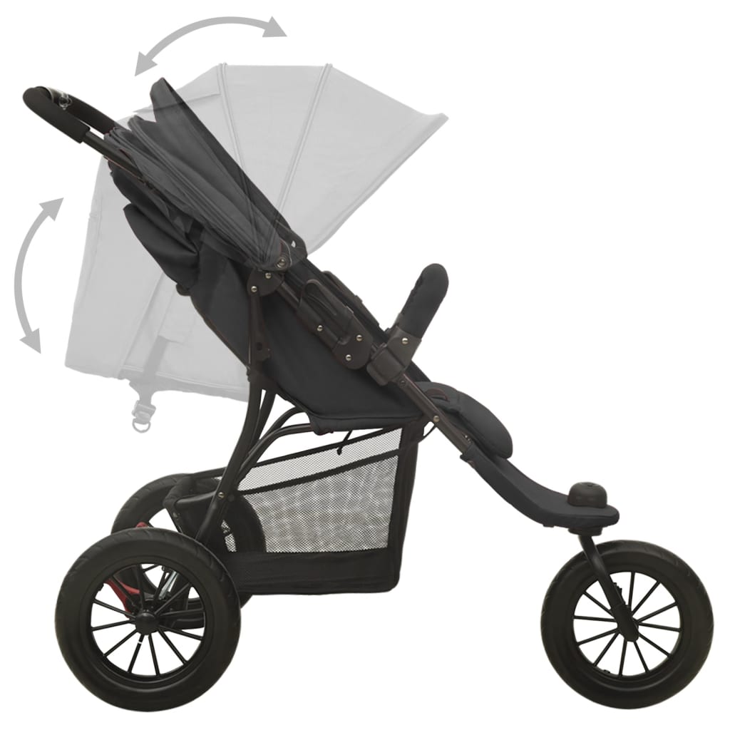 Buggy – Kinderwagen – Wandelwagen – Plooibuggy – Reisbuggy – Lichtgewicht en Compact – One-Hand Fold Mechanisme – Verstelbare Rugleuning – Antraciet