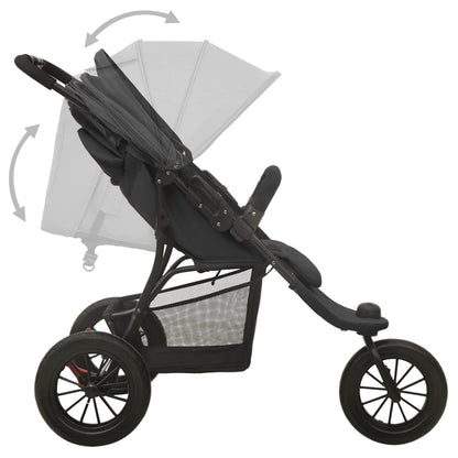 Buggy – Kinderwagen – Wandelwagen – Plooibuggy – Reisbuggy – Lichtgewicht en Compact – One-Hand Fold Mechanisme – Verstelbare Rugleuning – Antraciet