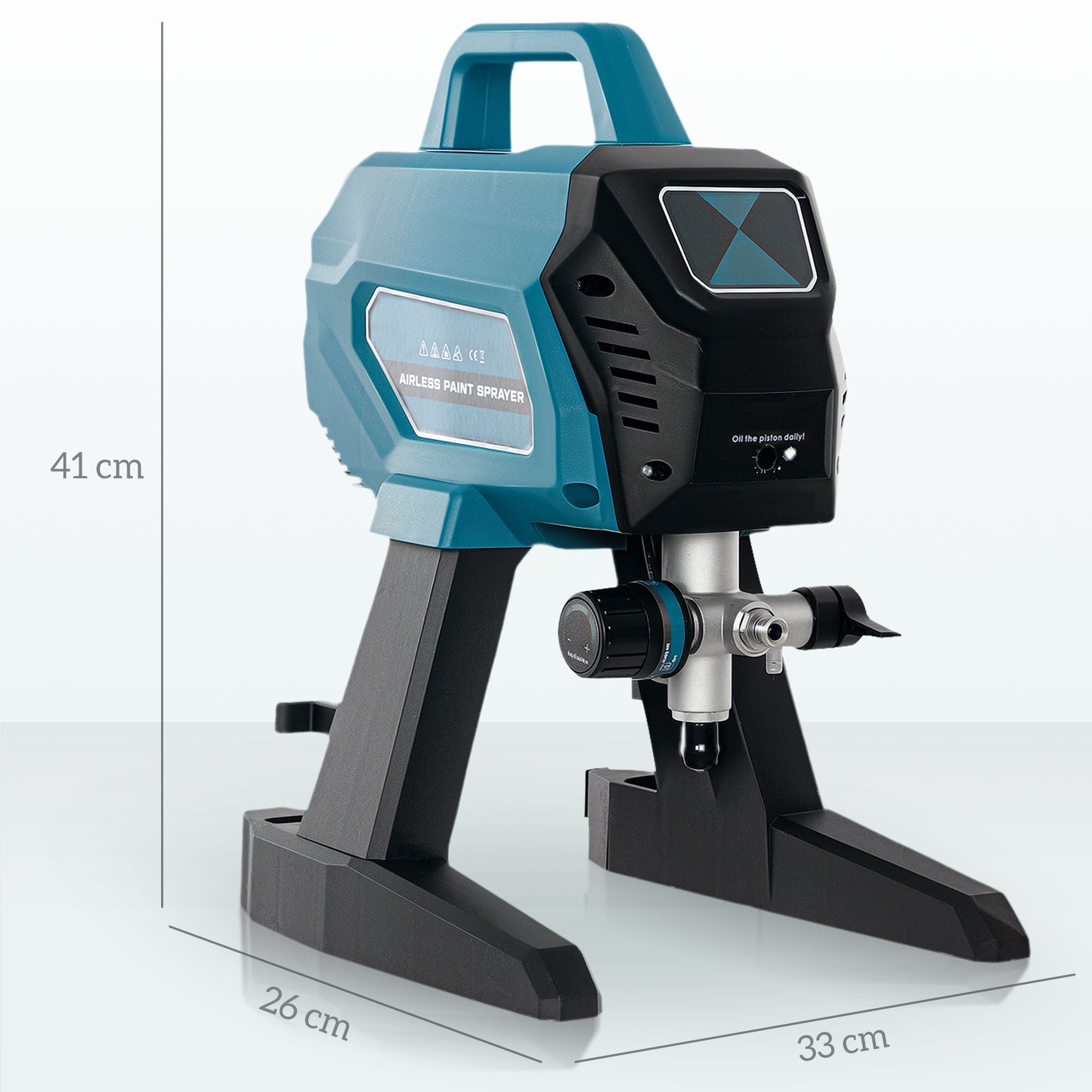 Elektrisch Verfspuitsysteem – Verfspuitpistool – Spuitapparaat – Verfspuitinstallatie – Verfspuitmachine – Blauw – 700W Motor – 200 Bar Druk