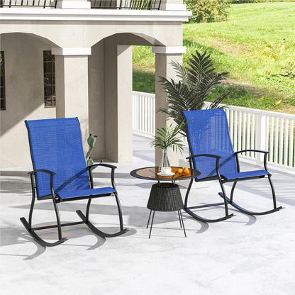 Schommelstoel – Relaxstoel – Fauteuil – Voedingsstoel – Tuinstoel – Hoge Rugleuning – Ademend Scheurvast Stof