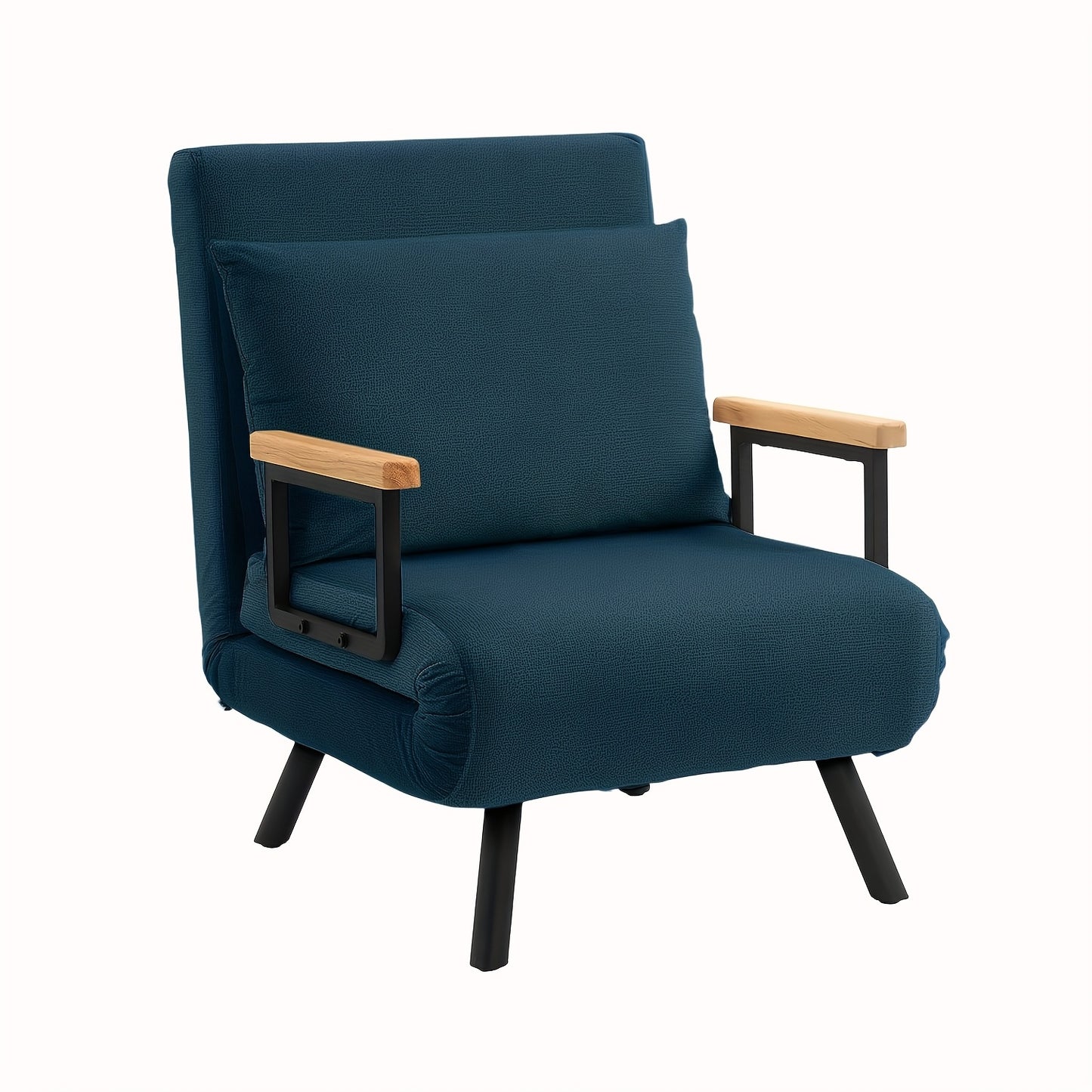 Loungebedstoel – Loungestoel – Relaxstoel – Fauteuil – Zitfauteuil – Verstelbaar – Dikke Sponsvulling – Zwart