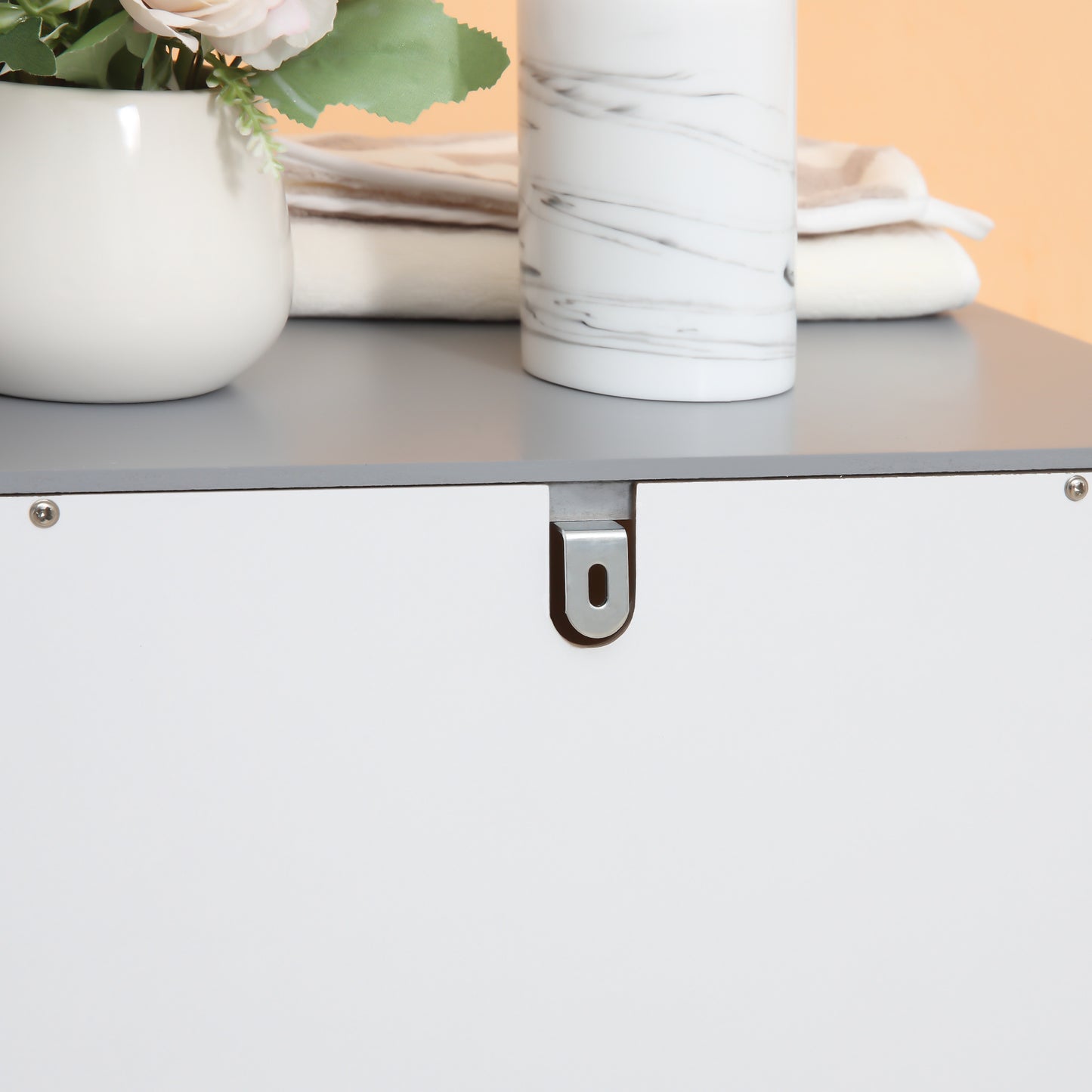 Badkamerkast – Opbergkast – Kolomkast – Wastafelonderkast – Spiegelkast – Compact 40x33x80 cm – MDF Spaanplaat Hoogwaardig