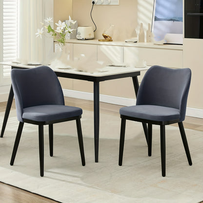 Moderne Eetkamerstoelen – Stoelen Set – Design Stoelen – Keukenstoelen – Zithoek Stoelen – Lichtgrijs – Stevige Niet-Houten Poten – Ergonomisch Comfortabel