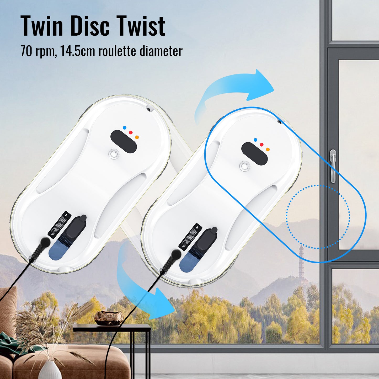 Household Window Automatic Water Spray Cleaning Robot Vacuum Cleaner Remote Control Electric Window Wiper Household Glass Wiper