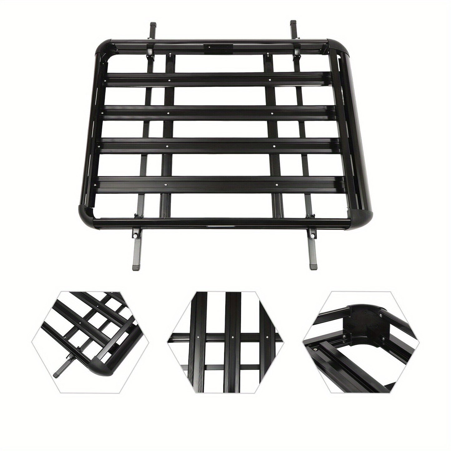 Dakkofferdrager – Dakdrager – Dakraildrager – Autodakdrager – Bagagedrager – Aluminium Zwart – Verstelbaar 100-135 cm – Max. Draagvermogen 150 kg