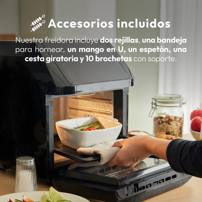 Airfryer – Heteluchtfriteuse – Airfryer Oven – Vetarm Koken – Digitale Touchscreen – 11L Inhoud – 1800W Vermogen – Temperatuur Instelbaar 80-200°C