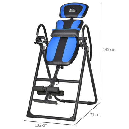 Inversietafel – Inversiebank – Rugtrainer – Fitnessbank – Omkeerbank – Verstelbaar 140-203 cm – Stalen Frame – Inklapbaar – Max 110 kg