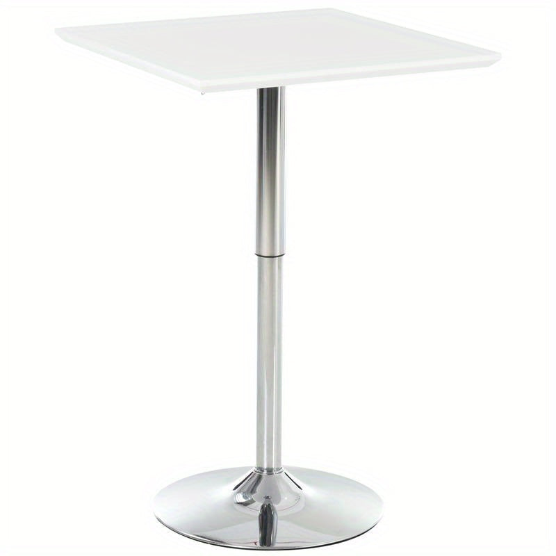 Verstelbare Bartafel – Bar Tafel – Hoge Tafel – Barkruk Tafel – Staande Tafel – Hoogte Verstelbaar – Stevige Metalen Basis – Compact 60x60 cm