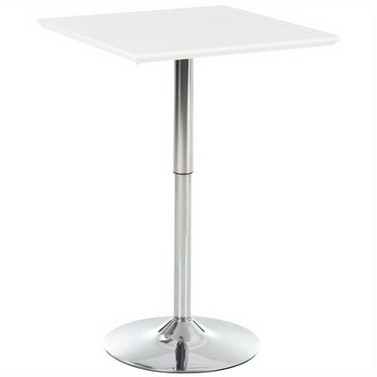 Verstelbare Bartafel – Bar Tafel – Hoge Tafel – Barkruk Tafel – Staande Tafel – Hoogte Verstelbaar – Stevige Metalen Basis – Compact 60x60 cm