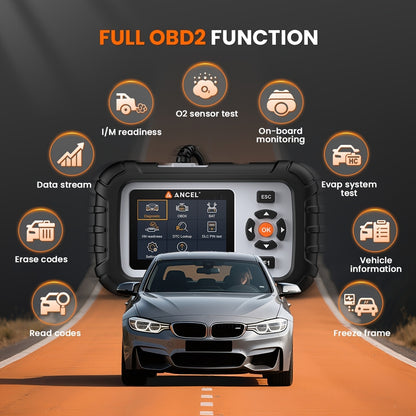 OBD2 Scanner – Codelezer – Diagnosetool – Autodiagnose – Foutcode Scanner – 5 Inch Kleurenscherm – 7 Onderhoudsresets